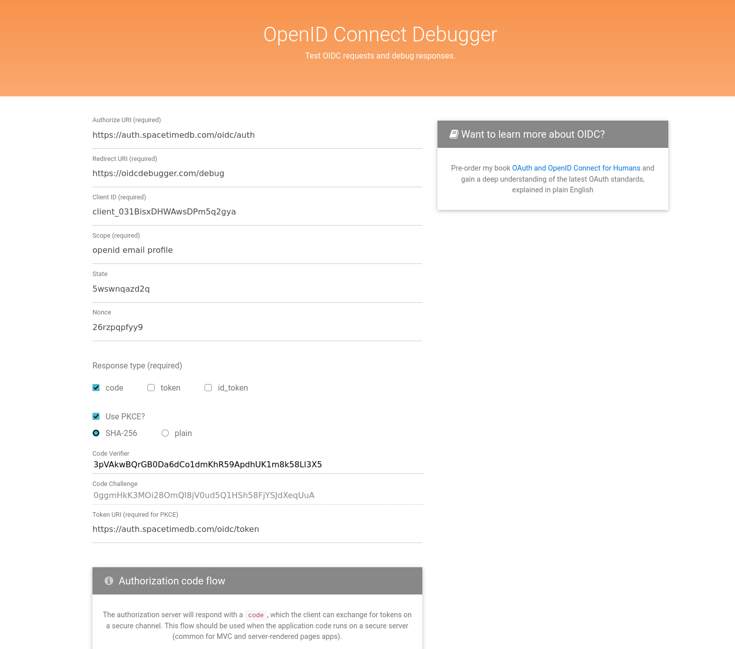 OIDC Debugger Setup